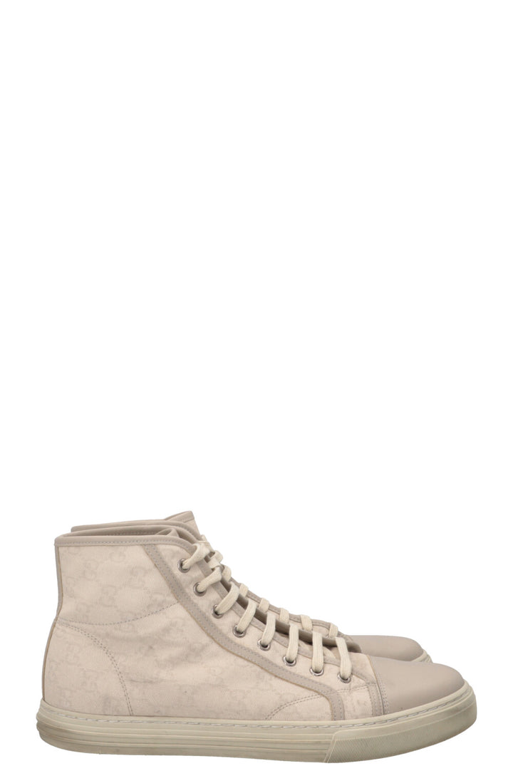 GUCCI Supreme High Top Sneaker Canvas Beige
