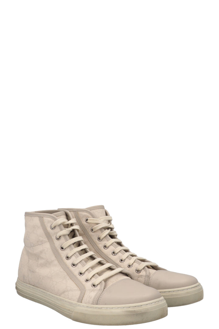 GUCCI Supreme High Top Sneaker Canvas Beige
