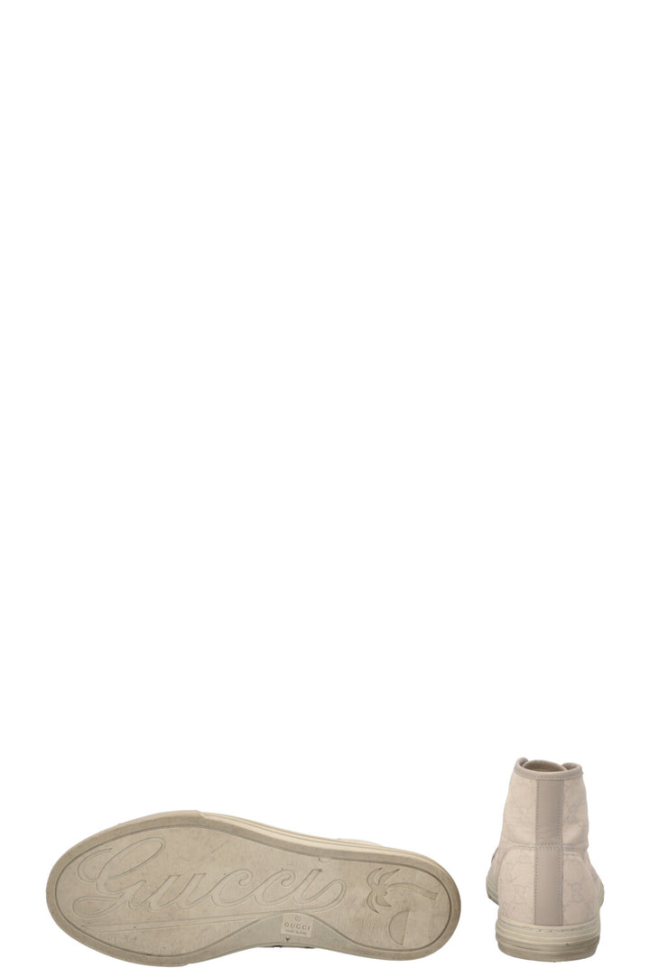 GUCCI Supreme High Top Sneaker Canvas Beige