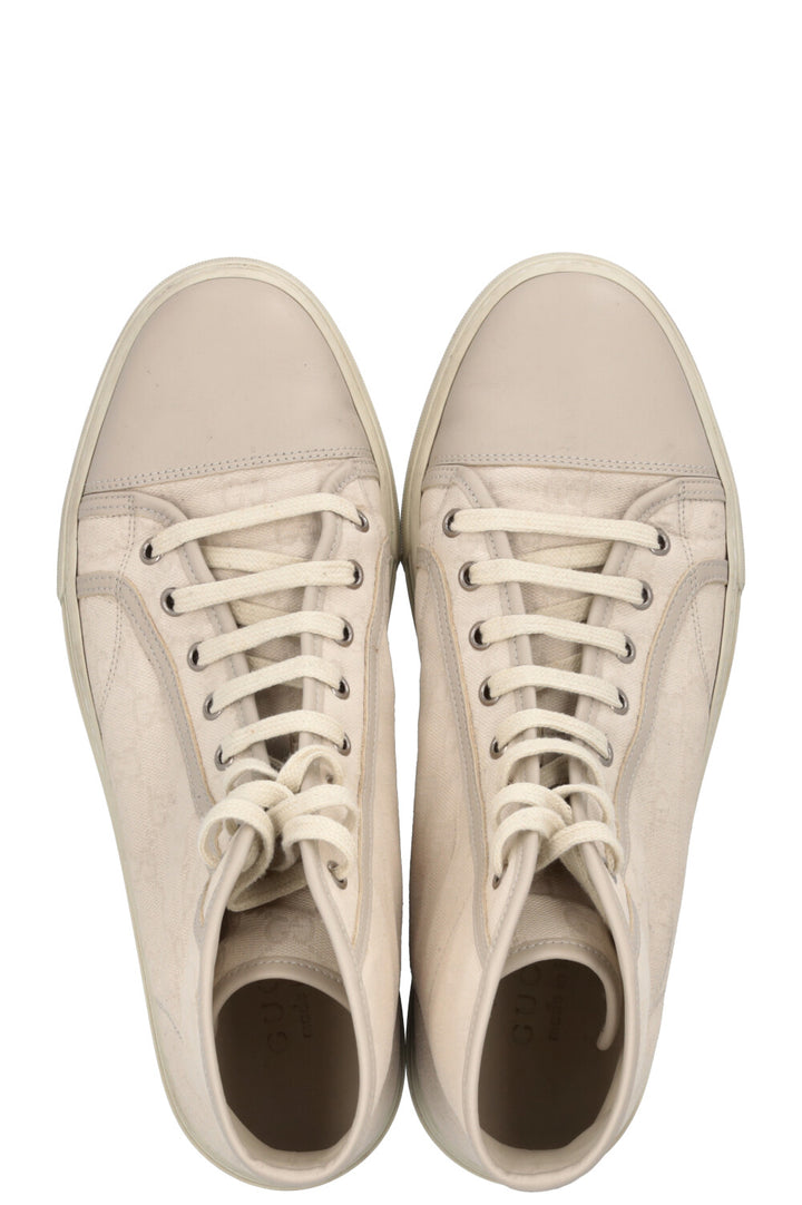 GUCCI Supreme High Top Sneaker Canvas Beige