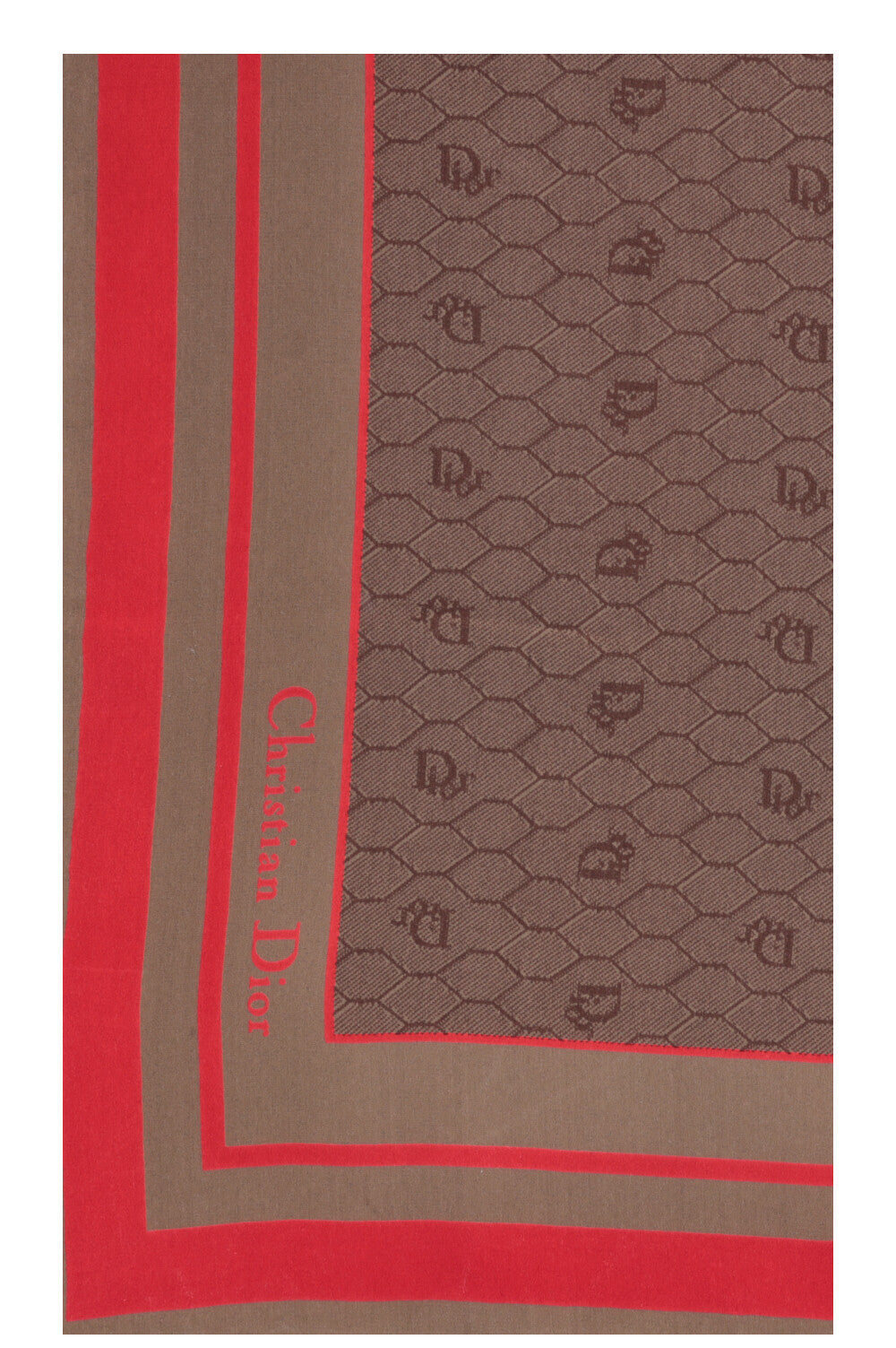 CHRISTIAN DIOR Carré 90 Honeycomb Silk Brown Red