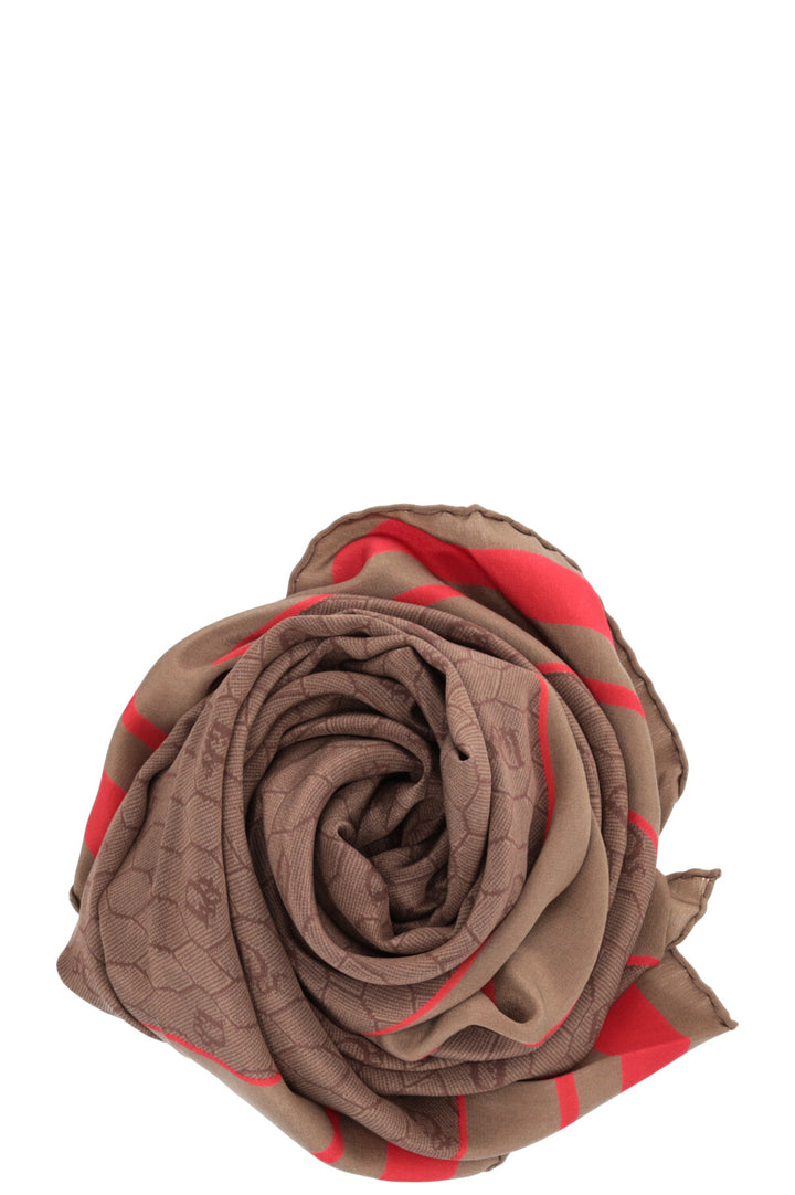 CHRISTIAN DIOR Carré 90 Honeycomb Silk Brown Red