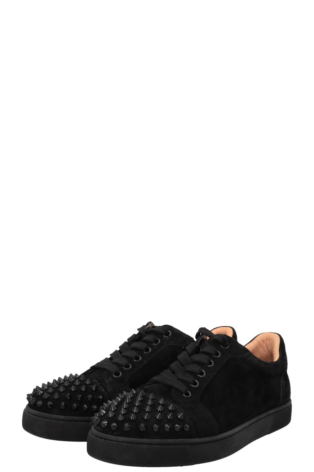 CHRISTIAN LOUBOUTIN Louis Spike Sneakers Suede Black