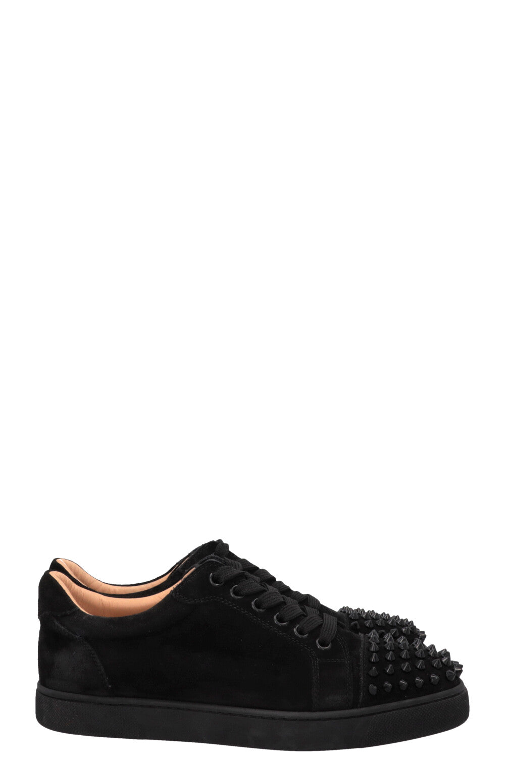 CHRISTIAN LOUBOUTIN Louis Spike Sneakers Suede Black
