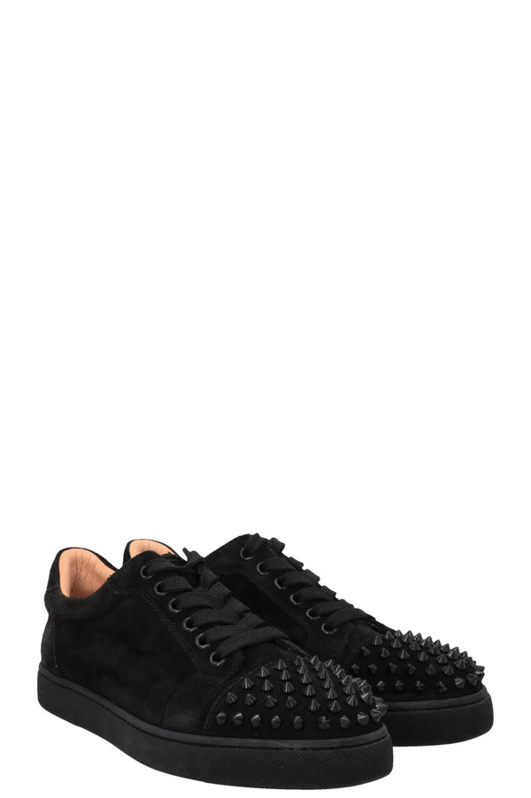 Baskets Louis Spike en daim noir CHRISTIAN LOUBOUTIN