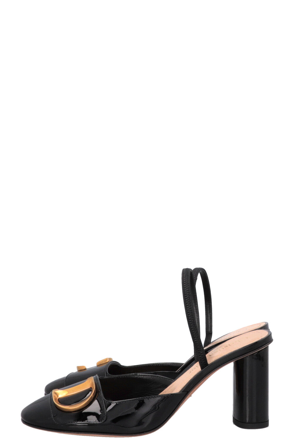 CHRISTIAN DIOR C'Est Dior Slingback Heels Patent Black