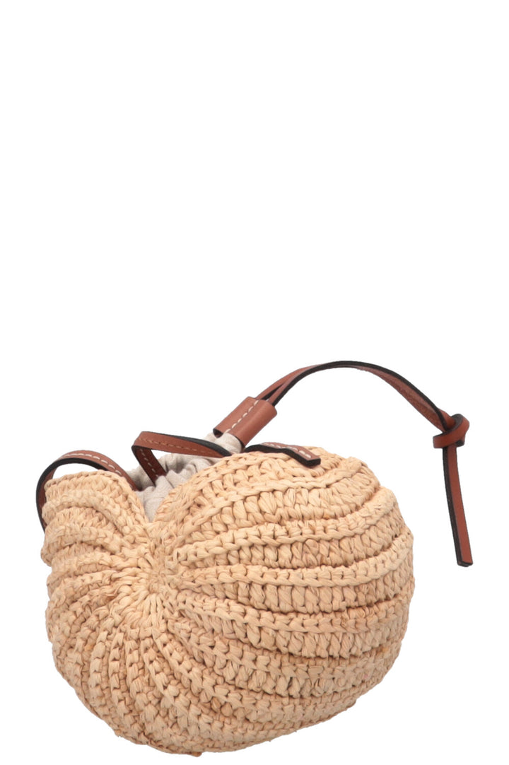 LOEWE Paulas Ibiza Shell Moon Raffia Crossbody Bag