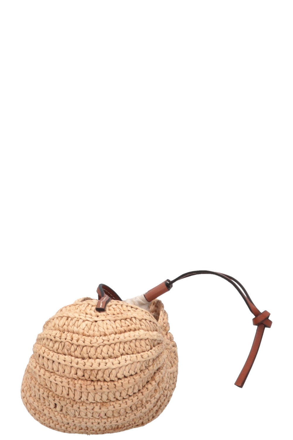 LOEWE Paulas Ibiza Shell Moon Raffia Crossbody Bag