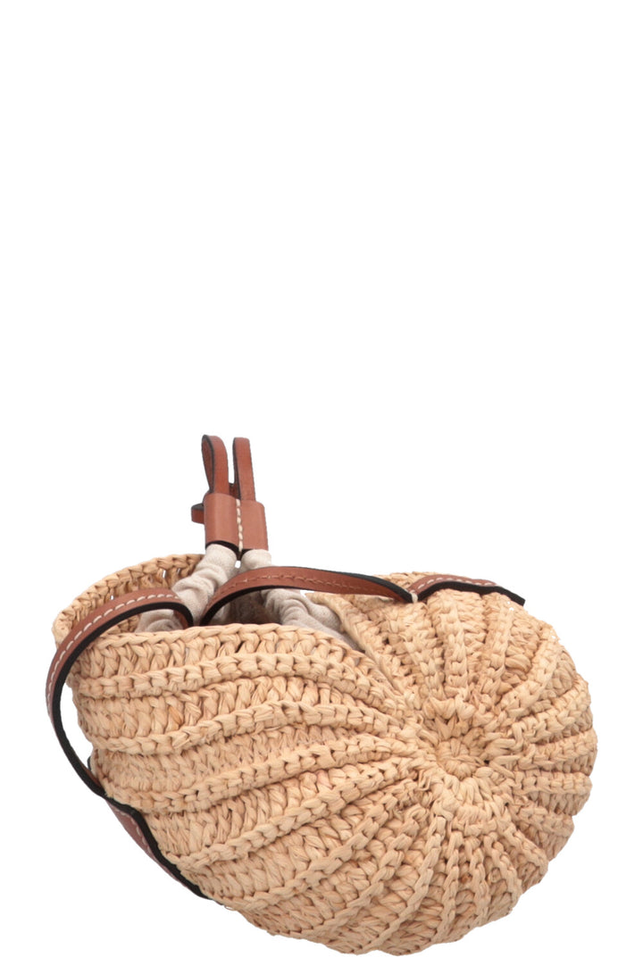 LOEWE Paulas Ibiza Shell Moon Raffia Crossbody Bag