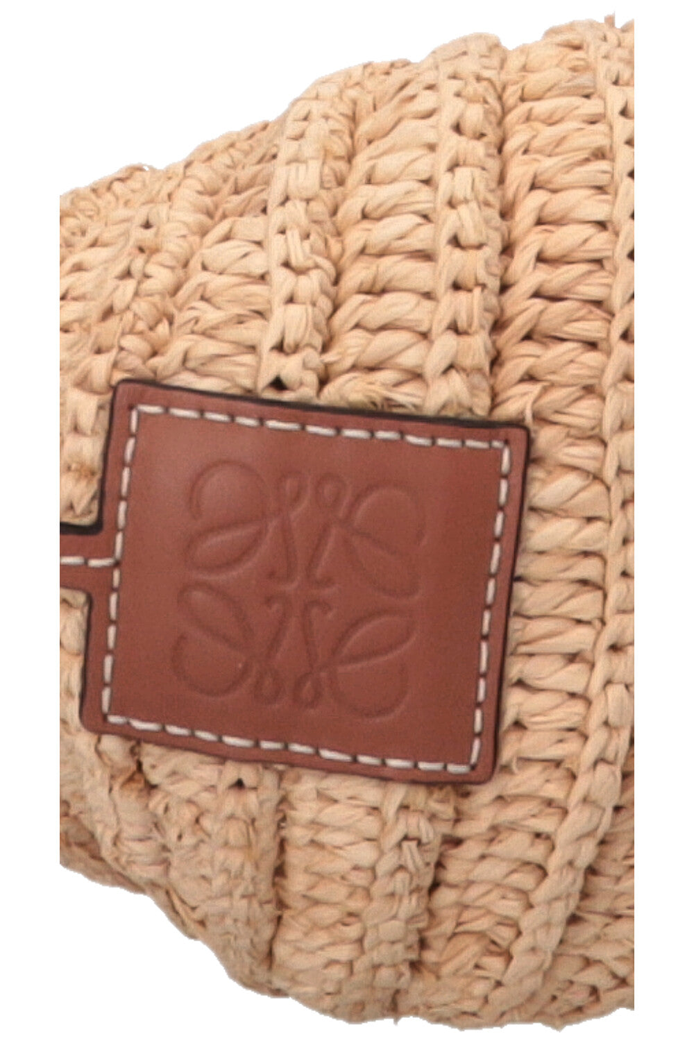 LOEWE Paulas Ibiza Shell Moon Raffia Crossbody Bag