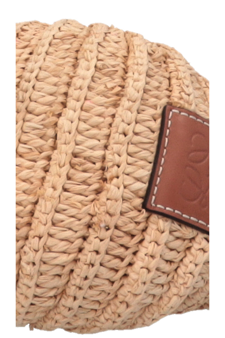 LOEWE Paulas Ibiza Shell Moon Raffia Crossbody Bag