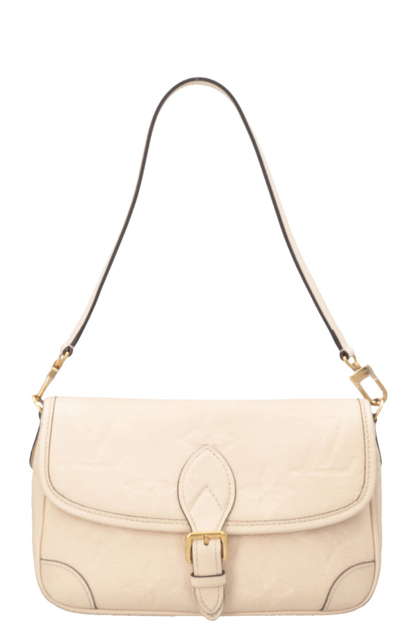 LOUIS VUITTON Diane PM Crossbody Bag Empreinte Cream