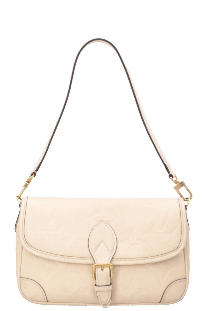LOUIS VUITTON Diane PM Crossbody Bag Empreinte Cream