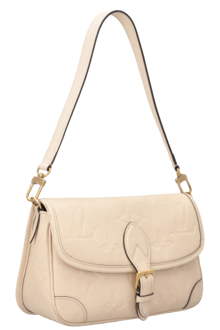 LOUIS VUITTON Diane PM Crossbody Bag Empreinte Cream