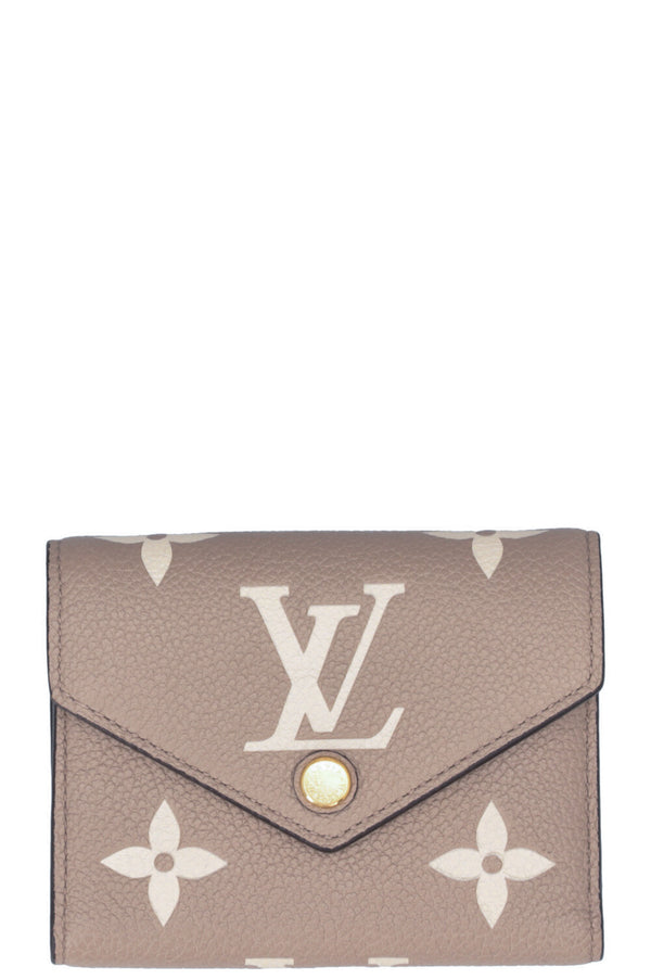 LOUIS VUITTON Portefeuille Victorine Empreinte Tourterelle Crème
