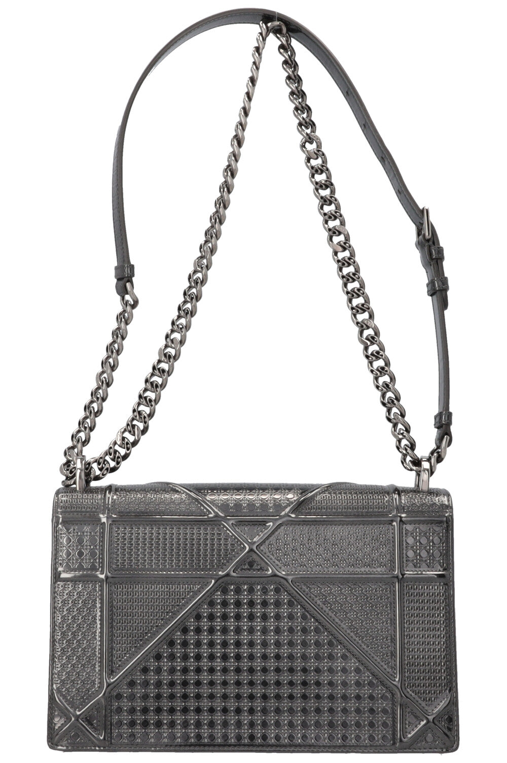 CHRISTIAN DIOR Diorama Bag Metallic Silver