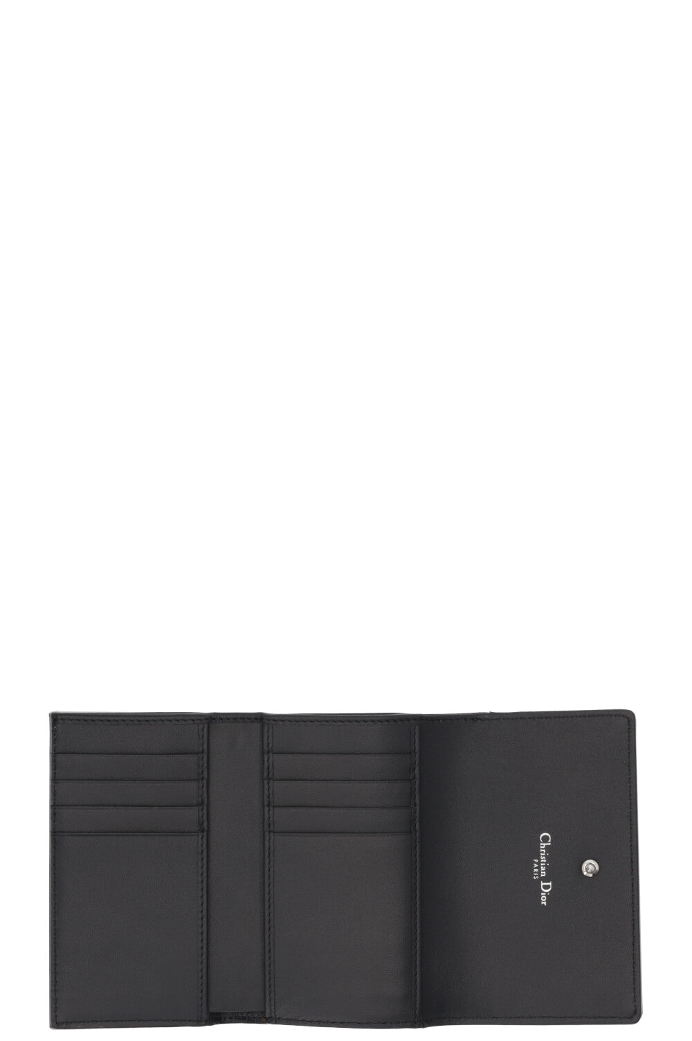 CHRISTIAN DIOR Diorama Wallet Metallic Silver