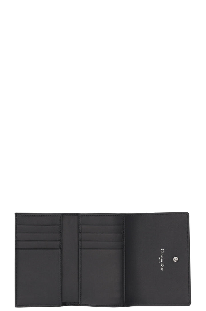 CHRISTIAN DIOR Diorama Wallet Metallic Silver