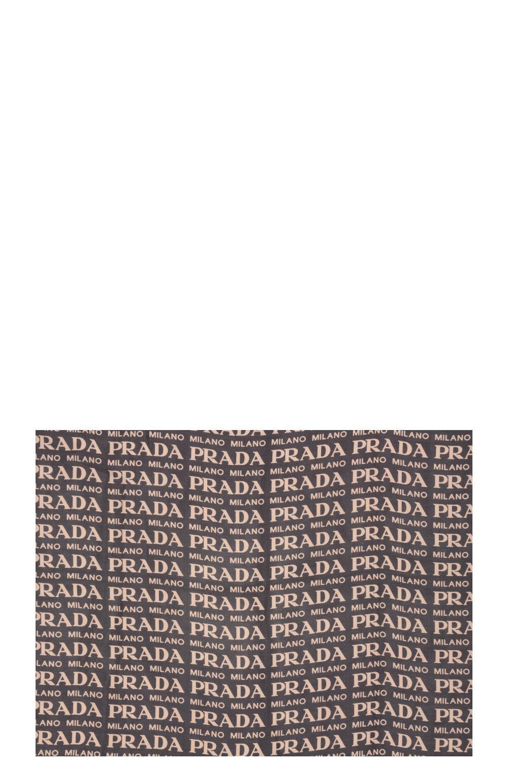 PRADA Logo Écharpe Soie Marron