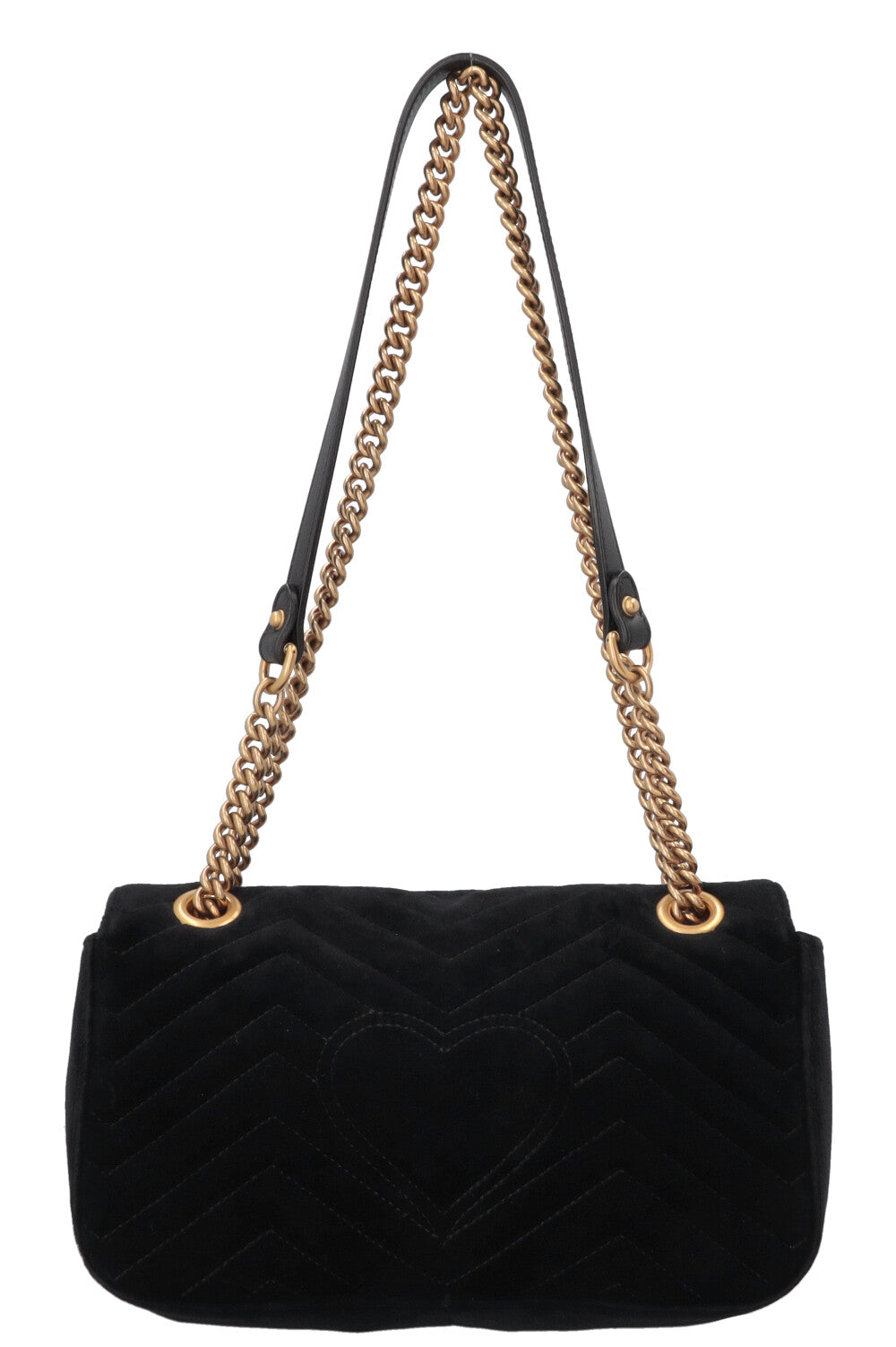 GUCCI Small Marmont Bag Embellished Velvet Black