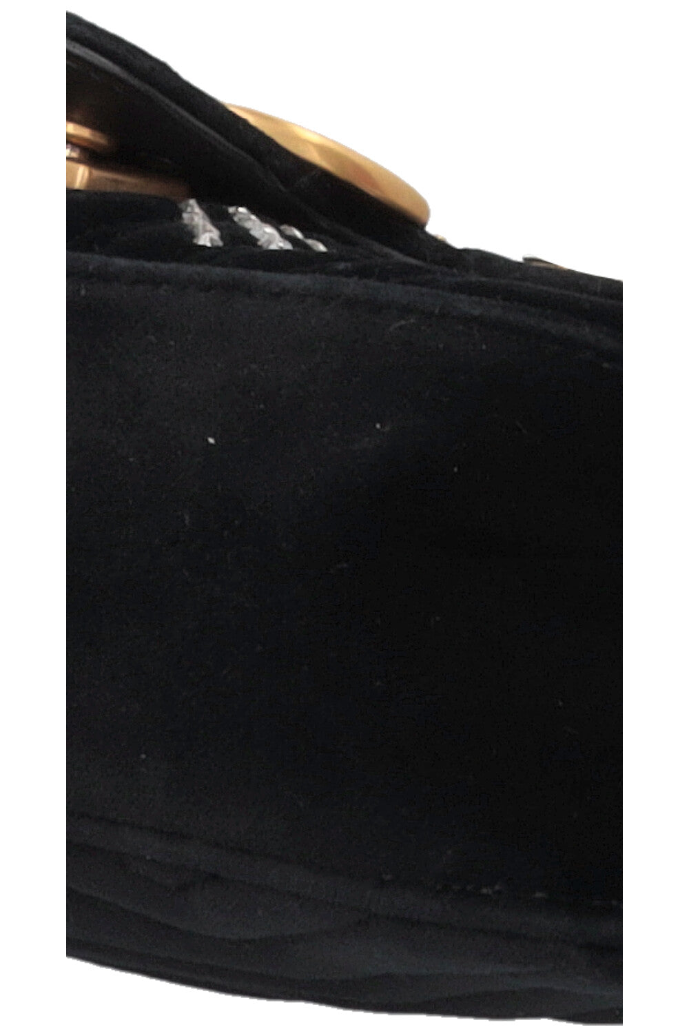 GUCCI Small Marmont Bag Embellished Velvet Black