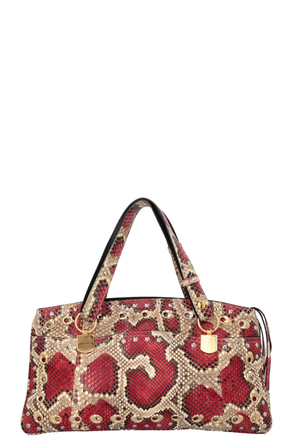 GUCCI Grand cabas Arli en python rouge et crème