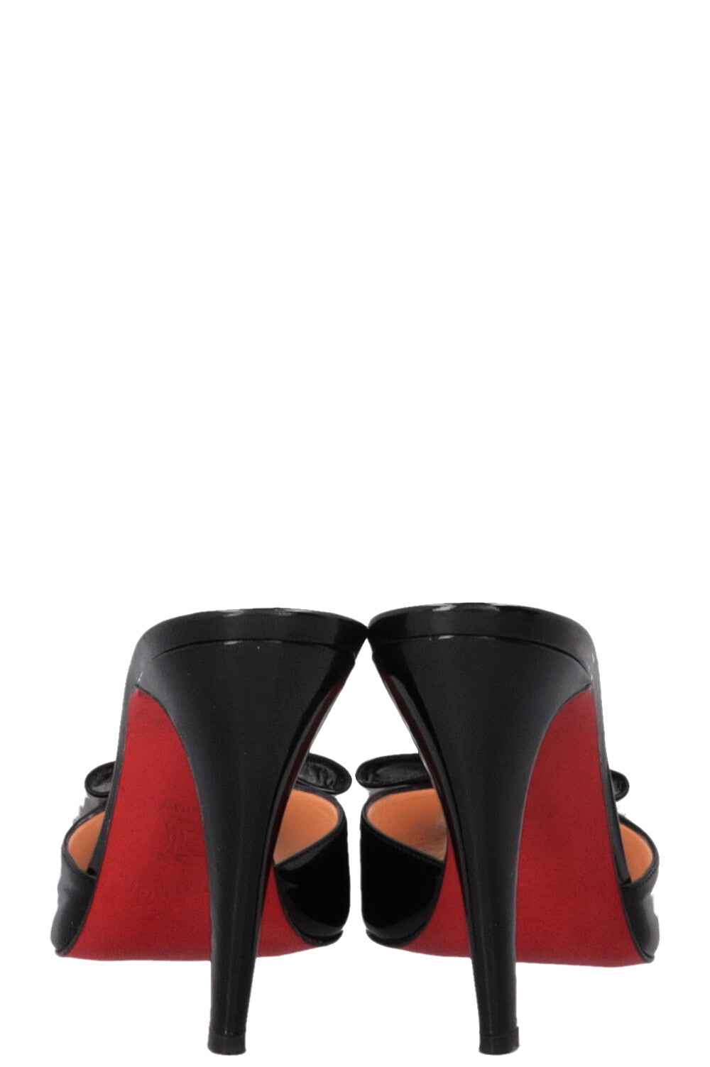 CHRISTIAN LOUBOUTIN Joli Noeud Mules Patent Black