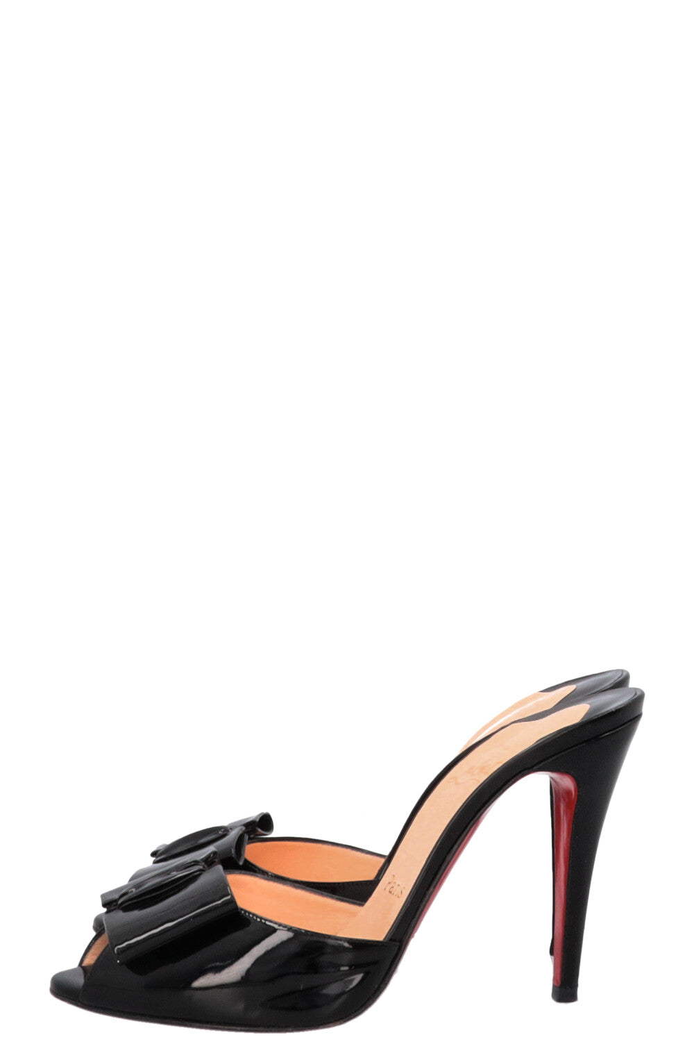 CHRISTIAN LOUBOUTIN Joli Noeud Mules Patent Black