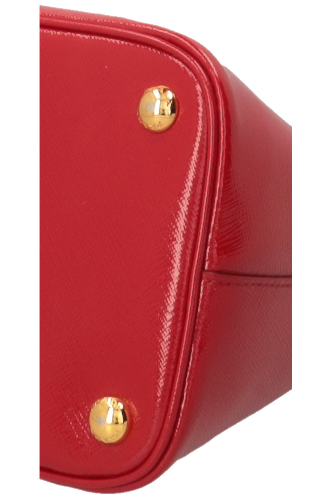 PRADA Vernice Promenade Tote Shiny Saffiano Red