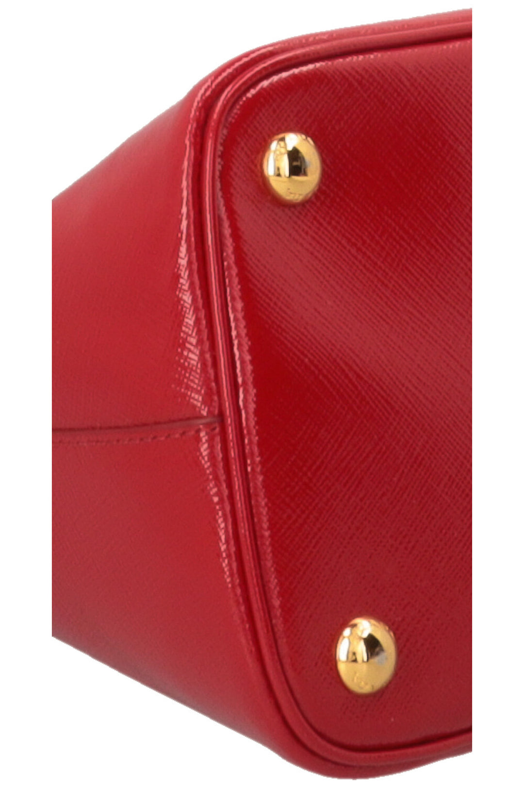PRADA Vernice Promenade Tote Shiny Saffiano Red