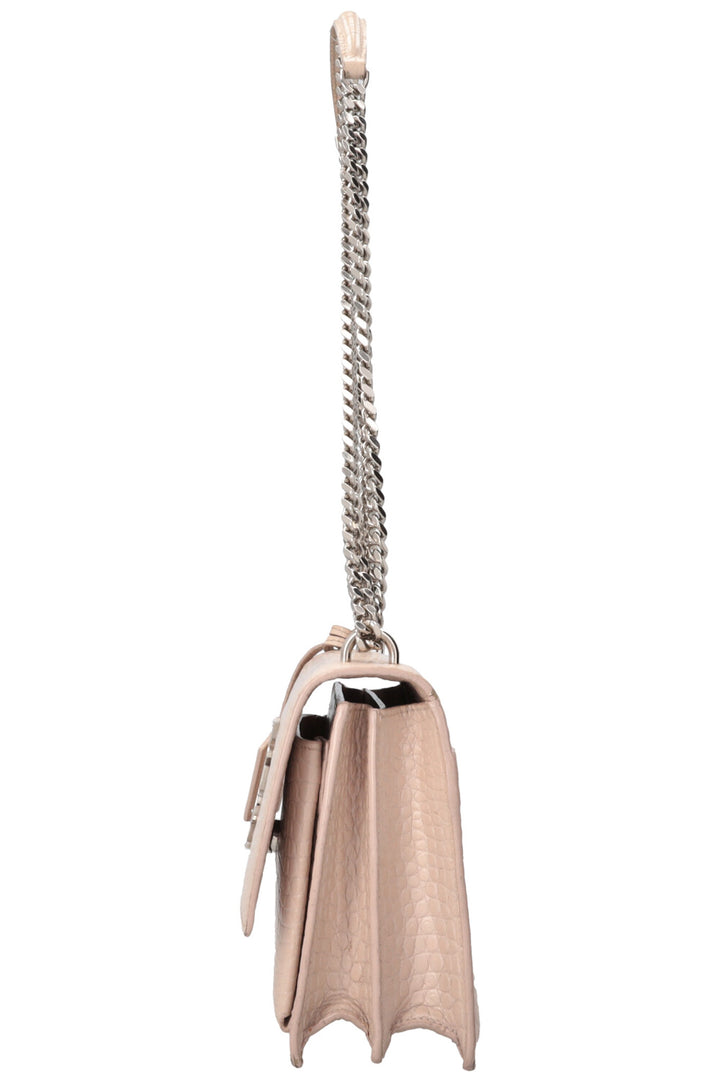 YVES SAINT LAURENT Sunset Bag Croc Embossed Nude