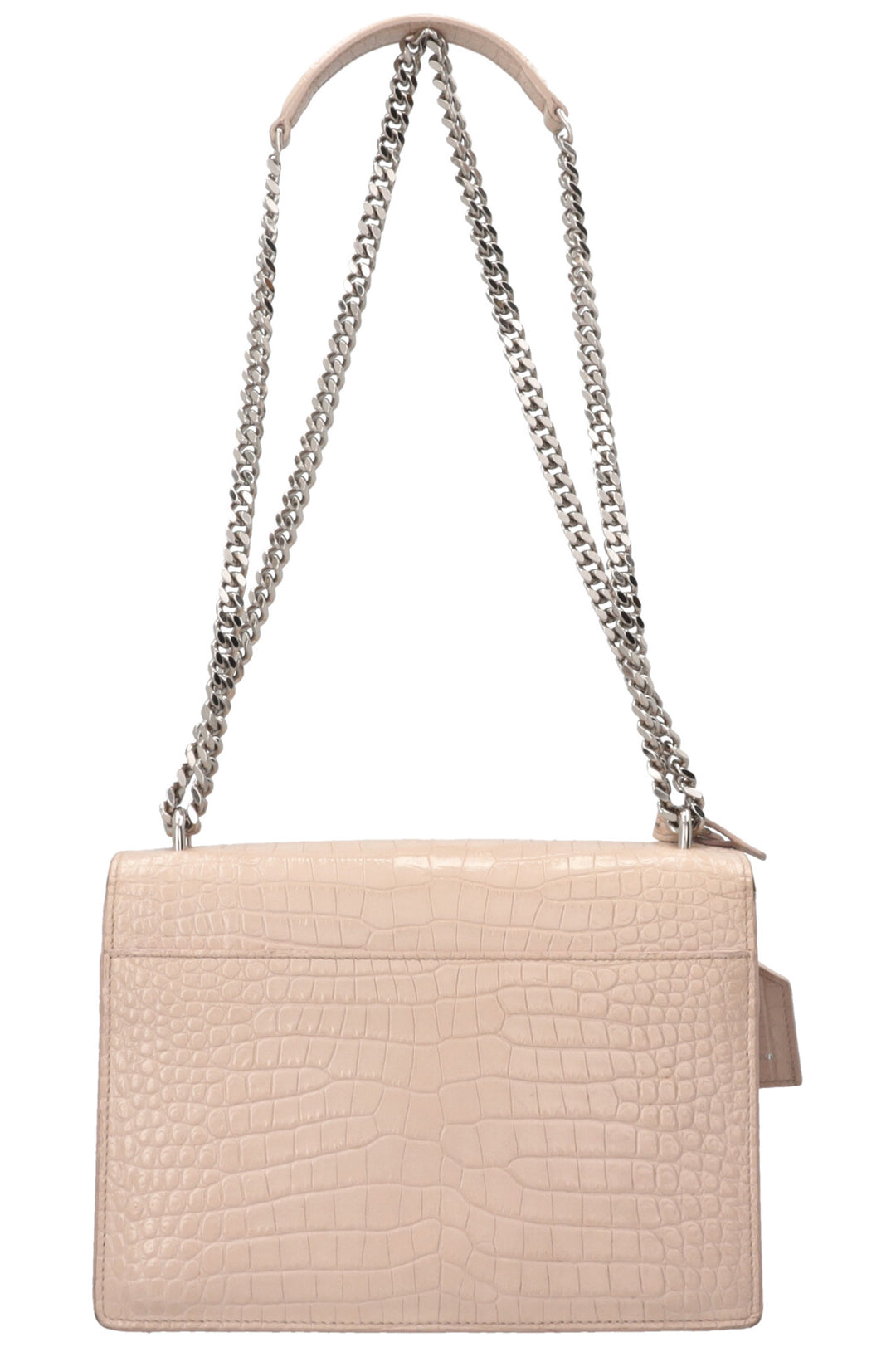 YVES SAINT LAURENT Sunset Bag Croc Embossed Nude