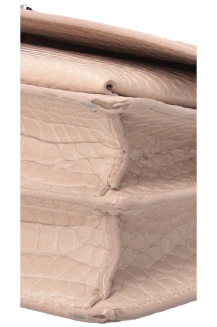 YVES SAINT LAURENT Sunset Bag Croc Embossed Nude
