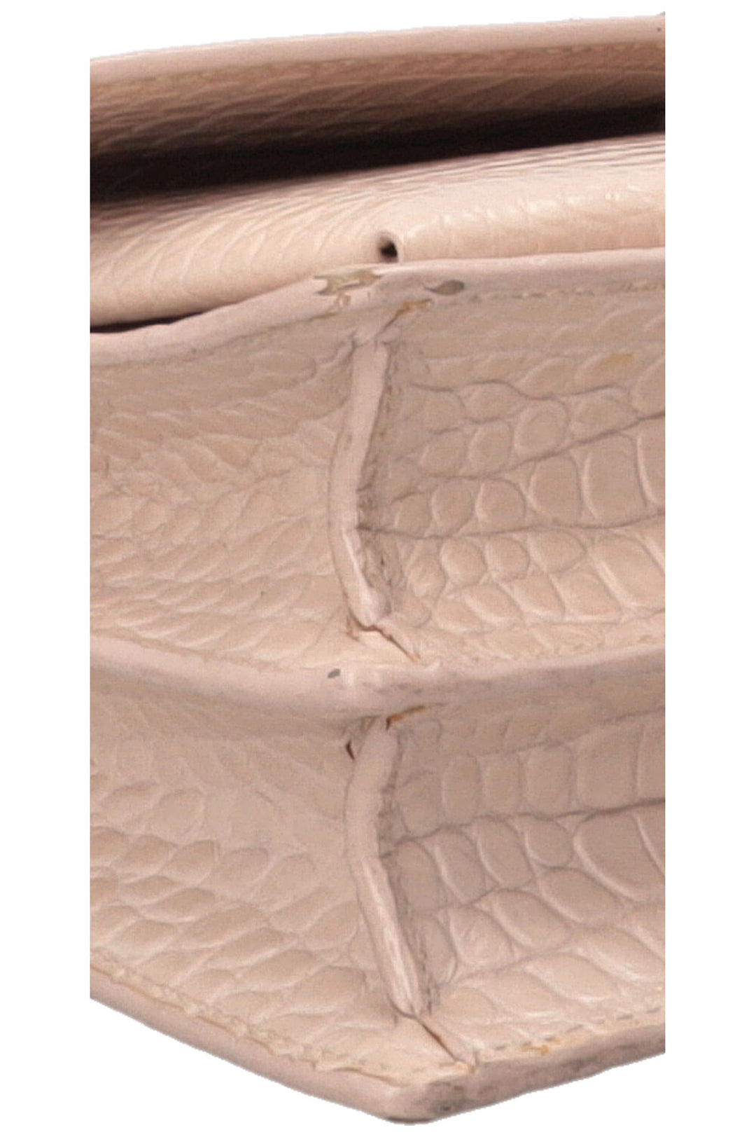 YVES SAINT LAURENT Sunset Bag Croc Embossed Nude