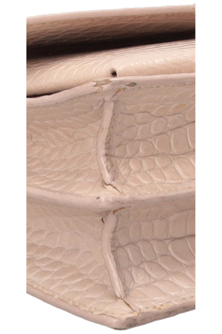 YVES SAINT LAURENT Sunset Bag Croc Embossed Nude