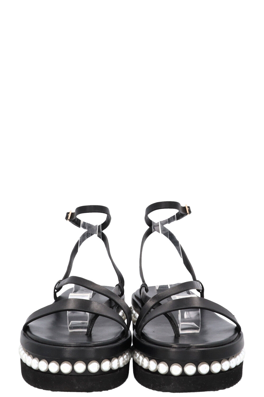 JIMMY CHOO Sandales à ornements de perles noires
