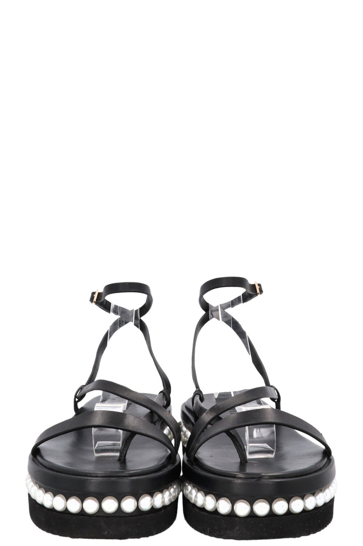 JIMMY CHOO Sandales à ornements de perles noires