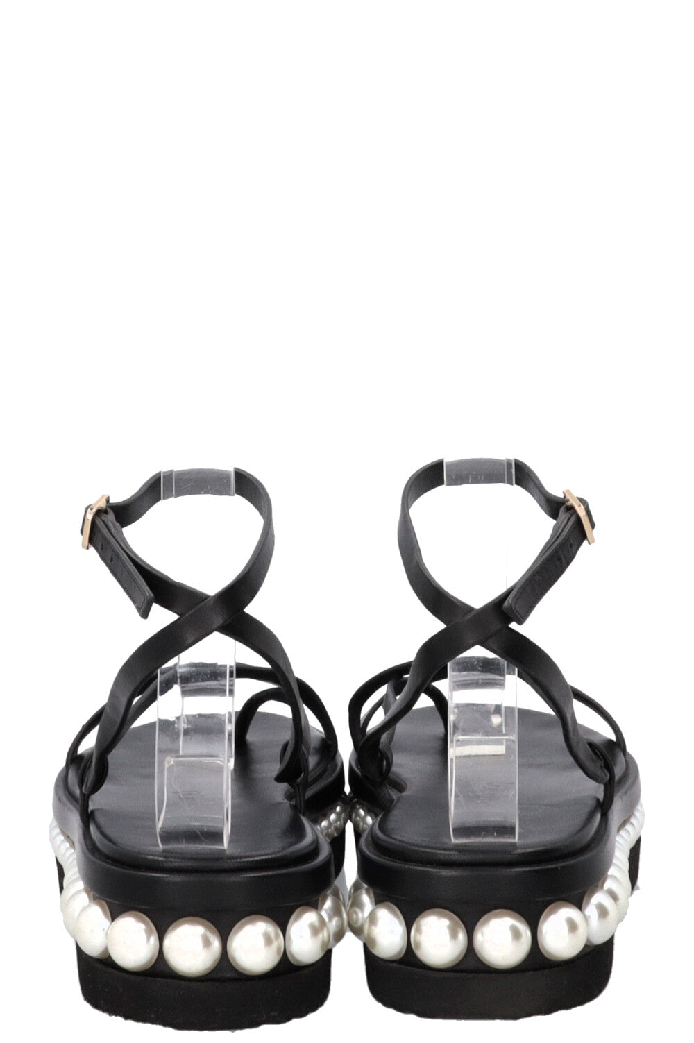 JIMMY CHOO Sandales à ornements de perles noires