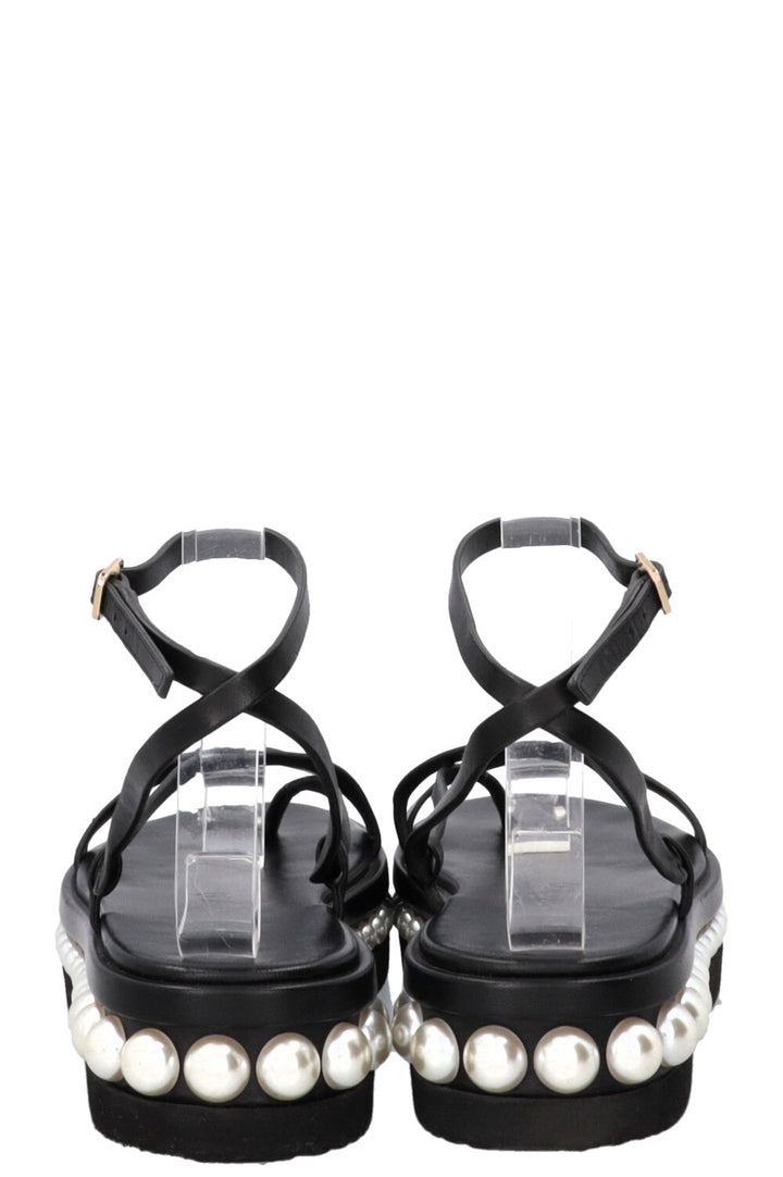 JIMMY CHOO Sandales à ornements de perles noires