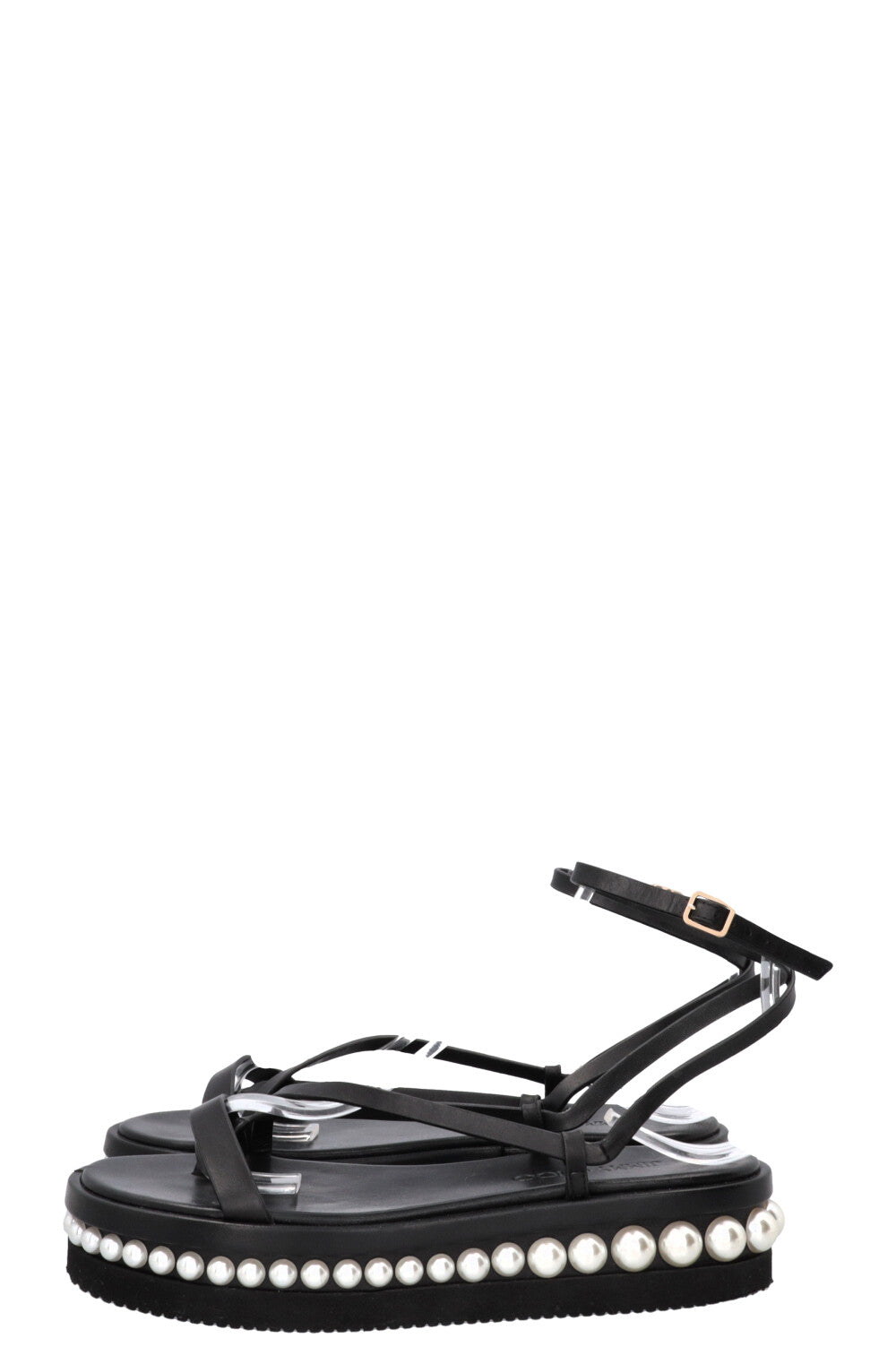 JIMMY CHOO Sandales à ornements de perles noires