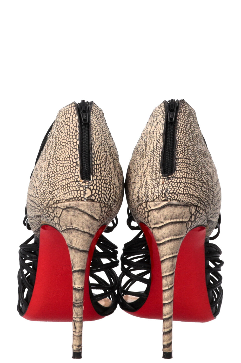 CHRISTIAN LOUBOUTIN Gortik Escarpins Gris Noir