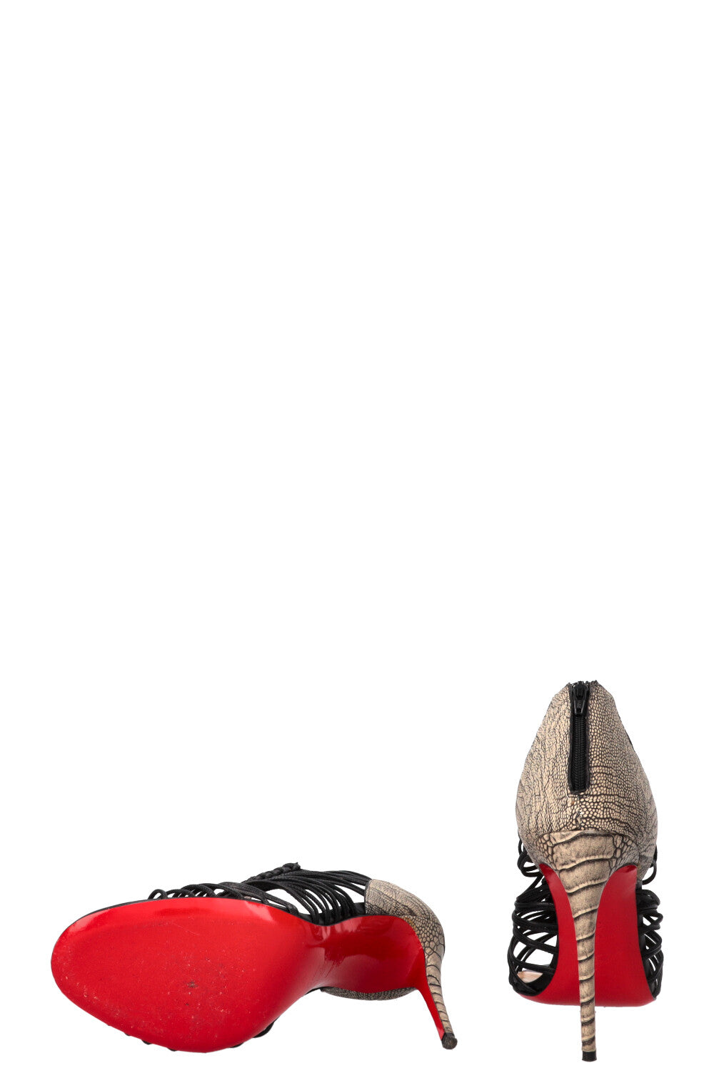 CHRISTIAN LOUBOUTIN Gortik Escarpins Gris Noir