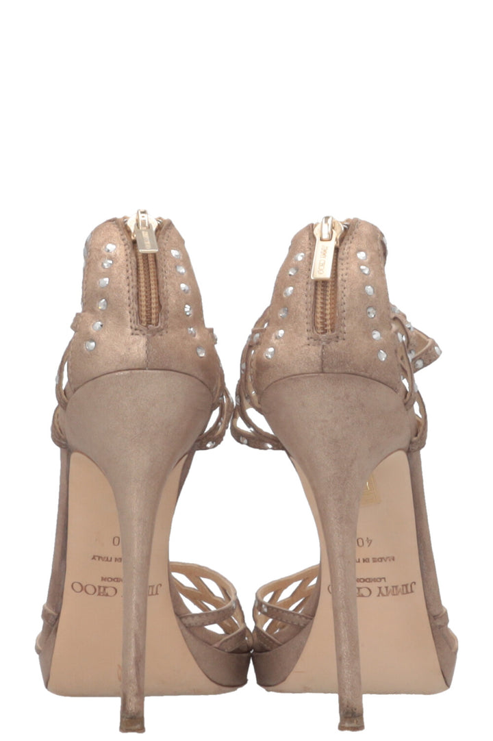 JIMMY CHOO Sandales Cristal Nude