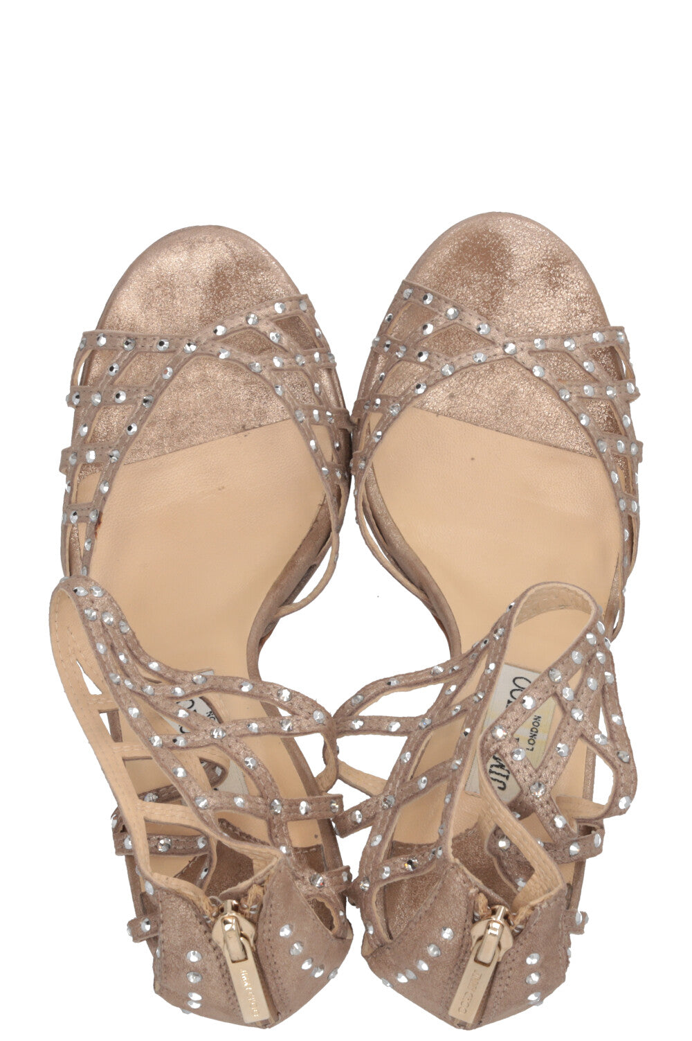 JIMMY CHOO Sandales Cristal Nude