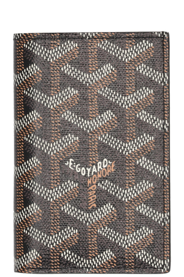 GOYARD Saint Pierre Card Wallet Goyardine Canvas Black