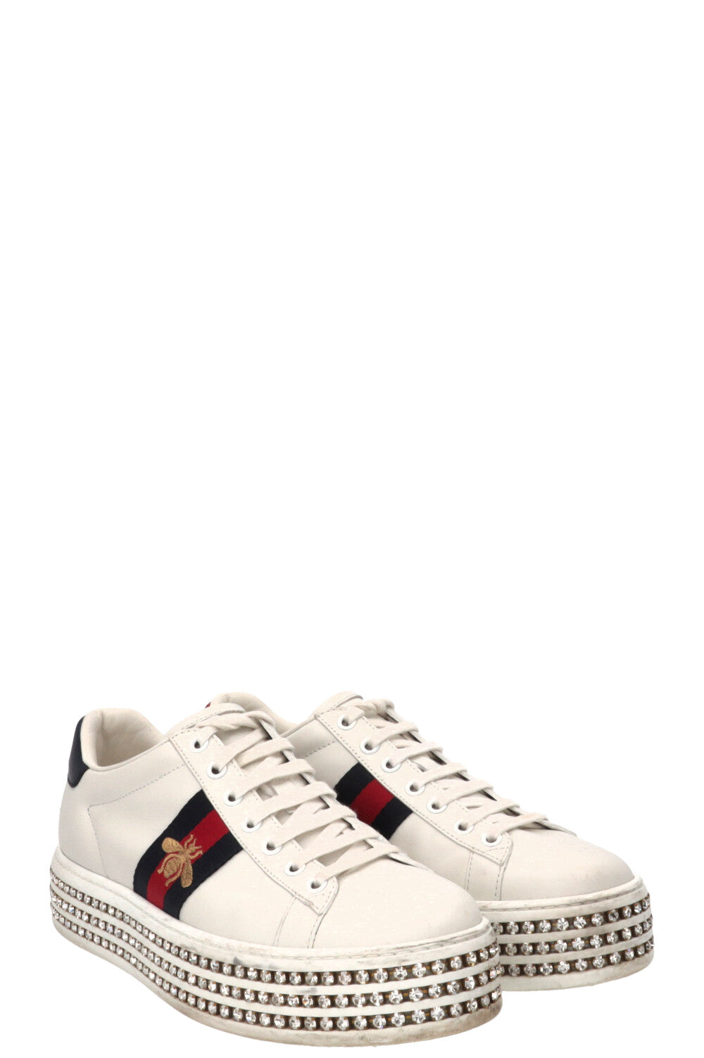 GUCCI Ace Bee Sneakers Leather White