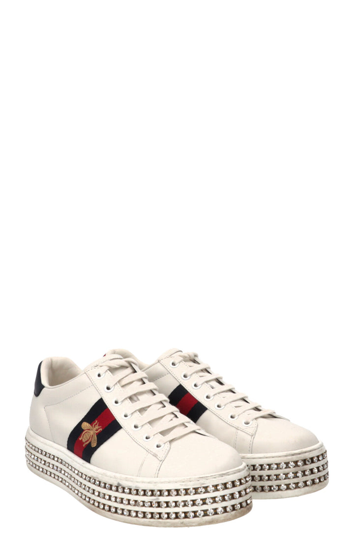 GUCCI Ace Bee Sneakers Leather White