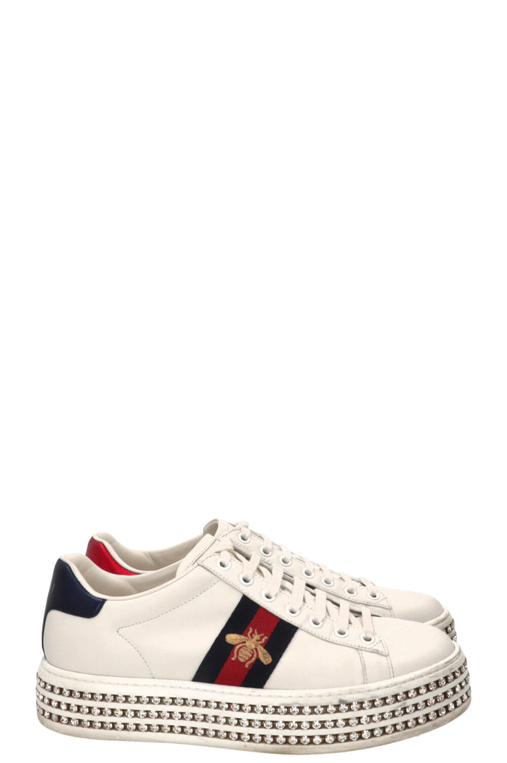 GUCCI Ace Bee Sneakers Leather White