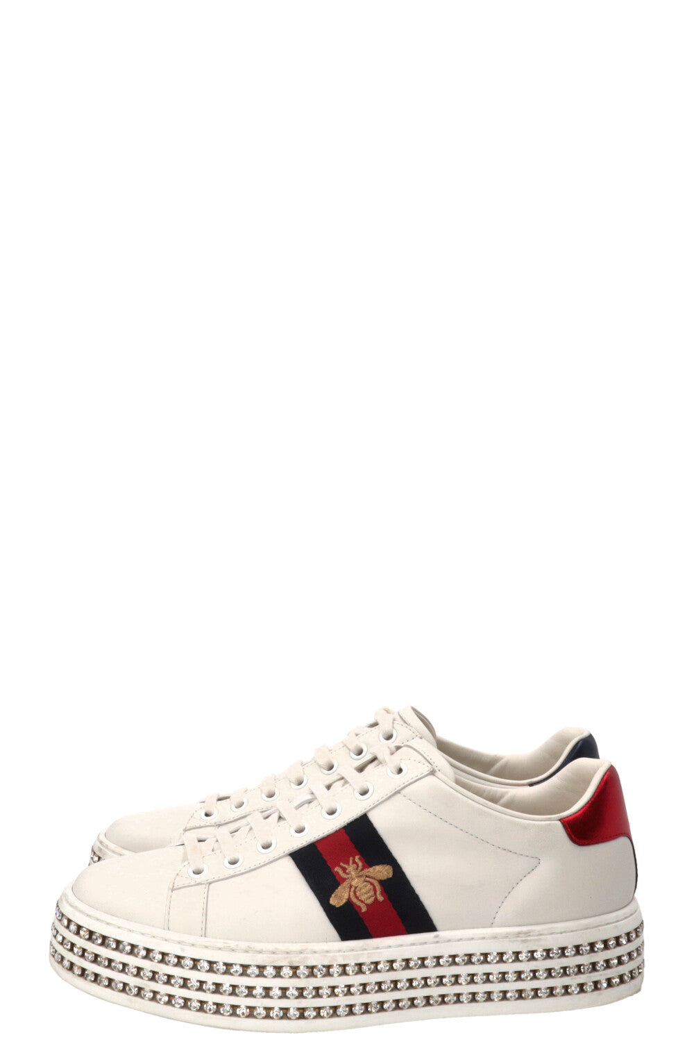 GUCCI Ace Bee Sneakers Leather White