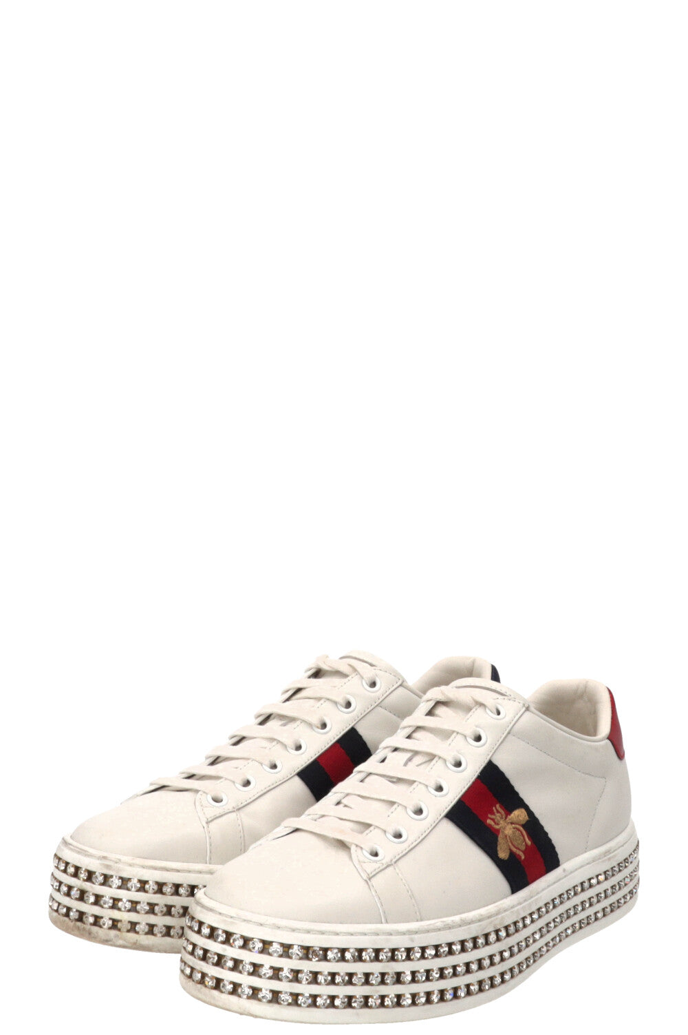 GUCCI Ace Bee Sneakers Leather White